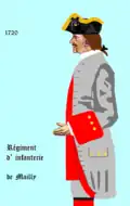 régiment de Mailly de 1729 à 1734