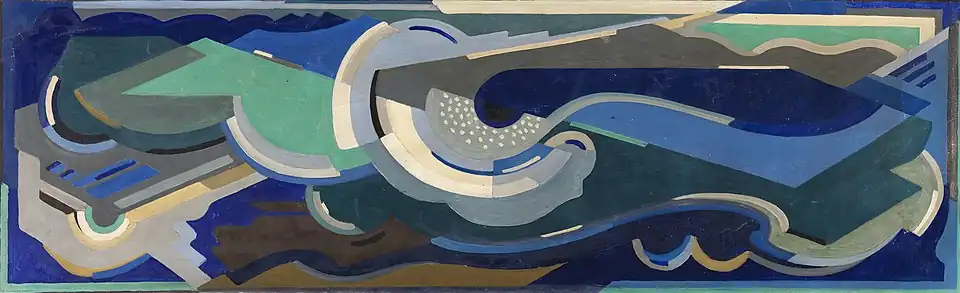 A Composition - Sea Rhythm, 44 × 144 cm