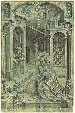 La Nativité, gravure, 1499, Washington, National Gallery of Art.
