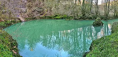 Le puits de la Brême en phase émission.