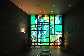 La fresque dans l'escalier d'honneur.