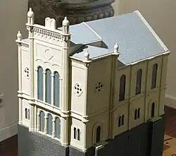 Maquette de la synagogue au Muzej grada Zagreba&nbsp;(hr) (musée de la ville de Zagreb).