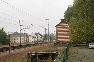 Vue de la halte ferroviaire.