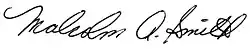 signature de Malcolm Smith (homme politique)