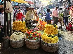 Marché aux fleurs du Ghat Mallick, un des plus grands d'Asie.