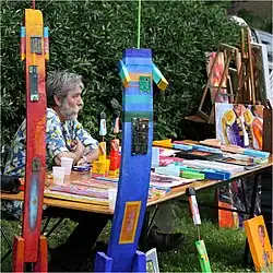 L'artiste et ses totems.