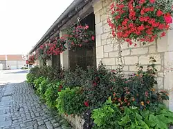 Le lavoir fleuri de Mandres-la-Côte Haute-Marne.