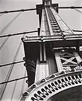 Détail du pont de Manhattan, 1936.