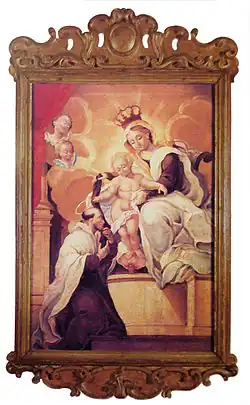 Notre-Dame donnant le scapulaire à Simon Stock, Manuel da Costa Ataíde (XVIIe siècle) (Brésil)