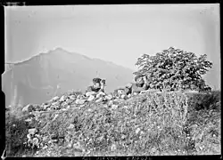 Officiers du 159e RIA en observation au col d'Aussois le 1er septembre 1930.