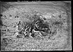 Mitrailleurs du 159e RIA en position lors des manœuvres en Maurienne, le 3 septembre 1930.