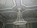 Lustre et plafond de l’ancien salon de musique