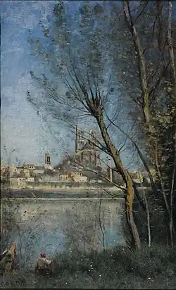 Mantes (le matin) dit aussi Cathédrale de Mantes, vers 1865Musée des beaux-arts de Reims.