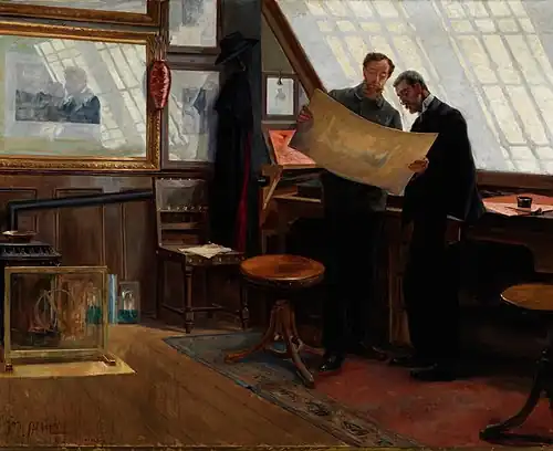 Taller de grabado (Calcografía Nacional), tableau de 1901.