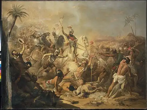 Bataille d'Otumba, huile sur toile, 1842, Boston, Musée des Beaux-Arts.