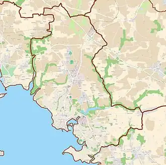 Localisation sur la carte de Concarneau