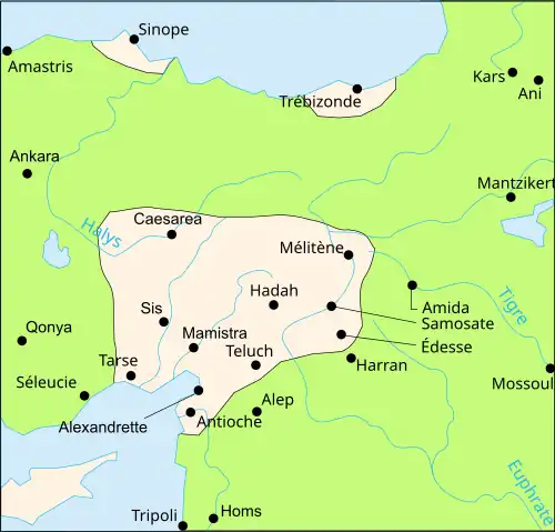 carte de l'est de la Méditerranée