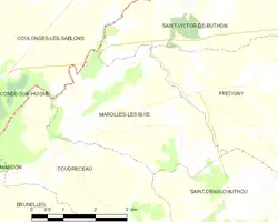 Carte de la commune de Marolles-les-Buis.