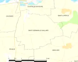 Carte de la commune de Saint-Germain-le-Gaillard.