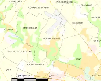Carte de la commune.