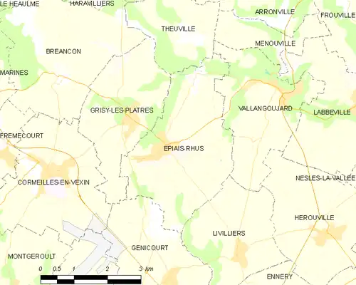 Carte de la commune.