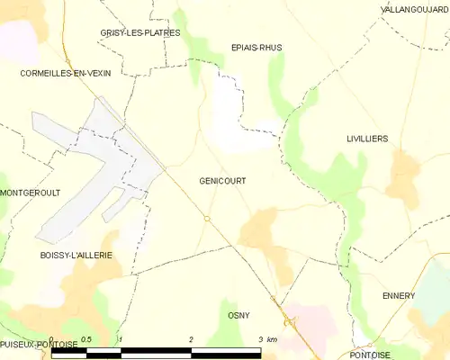 Carte de la commune.