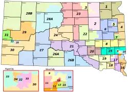 Consulter l'article sur la Législature du Dakota du Sud.