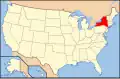 Carte montrant l'État de New York