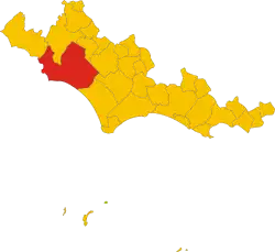 Carte de la province de Latina