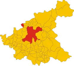 Carte de la province de Rieti