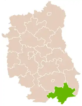 Localisation de Powiat de Tomaszów Lubelski