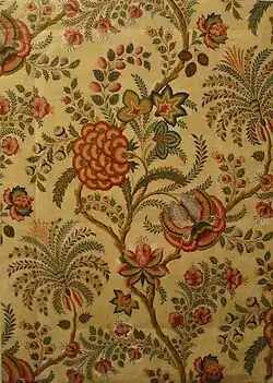 Maquette d'indienne gouachée sur papier (Mulhouse, Thierry-Mieg & Cie, 1850-1880).