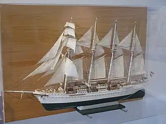 Maquette du navire-école Juan Sebastián de Elcano.