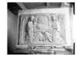 Maquette en plâtre du sarcophage de Pauline et Hugo zu Hohnelohe-Öhringen réalisée par A. Marzolff et photographiée par L. Blumer.
