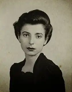 Portrait officiel de María Cristina Vilanova en tant que première dame du Guatemala en 1951.