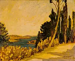 Marcel Amiguet, Paysage turc (Eyoub), 1930, huile
