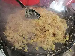 Avec spätzle et lardons, au marché de Noël de Mulhouse