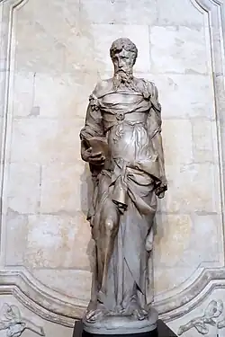 Saint-Paul captif, albâtre, ancienne abbatiale de Saint-Père-en-Vallée, 1543.