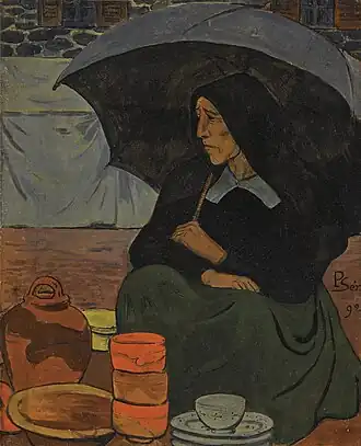 Paul Sérusier, Marchande de poterie au parapluie, 1892.
