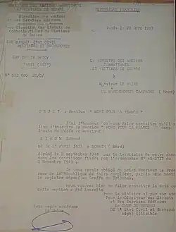 Sa mention « Mort pour la France ».