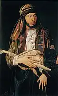 Portrait en costume arabe, par son frère Marcin Gottlieb, 1887