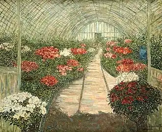 Serre fleurie, localisation inconnue.