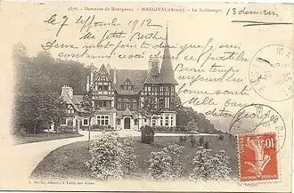 Le domaine de Montgarny avant sa destruction.