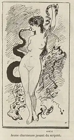 Jeune charmeuse jouant du serpent (1883).