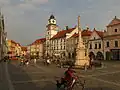 Mariánský sloup na náměstí v Třeboni