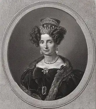 Portrait de Marie de Saxe, gravure (n. d.).