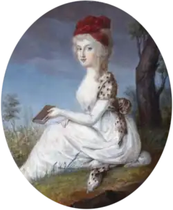 Marie-Christine de Naples et de Sicile (1779-1848), miniature par Peter Edward Stroehling.