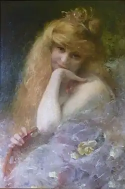 Portrait de femme au tambourin.