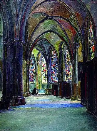 Abside de la cathédrale de Bourges, 1932, huile sur toile.