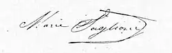 signature de Marie Taglioni